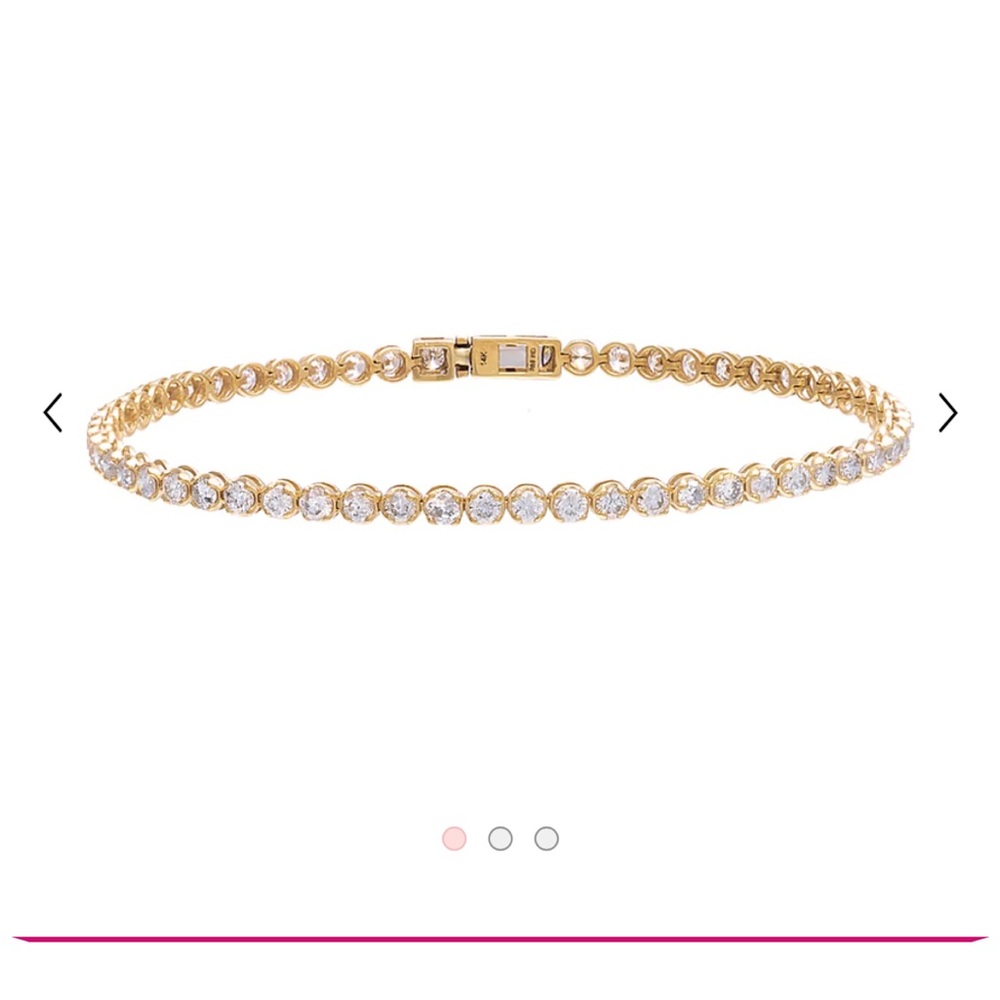3 Carat Natural Diamond Tennis Bracelet 14K Yellow Gold